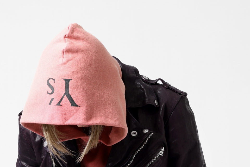 画像をギャラリービューアに読み込む, Y's REGULAR FIT LOGO SWEATER HOODIE - used finish (PINK)