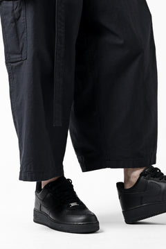 画像をギャラリービューアに読み込む, Y's WRAP WAIST PANTS ARMY-DETAIL / BACK SATIN VULCANIZATION COTTON (BLACK)