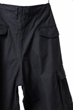 画像をギャラリービューアに読み込む, Y's WRAP WAIST PANTS ARMY-DETAIL / BACK SATIN VULCANIZATION COTTON (BLACK)