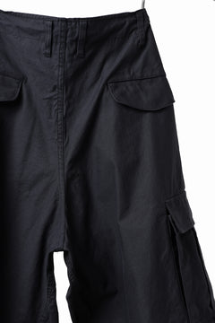 画像をギャラリービューアに読み込む, Y's WRAP WAIST PANTS ARMY-DETAIL / BACK SATIN VULCANIZATION COTTON (BLACK)