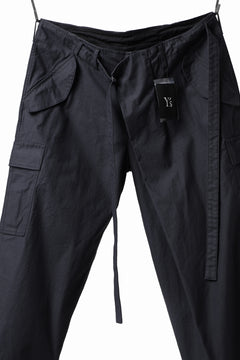 画像をギャラリービューアに読み込む, Y's WRAP WAIST PANTS ARMY-DETAIL / BACK SATIN VULCANIZATION COTTON (BLACK)