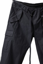 画像をギャラリービューアに読み込む, Y's WRAP WAIST PANTS ARMY-DETAIL / BACK SATIN VULCANIZATION COTTON (BLACK)