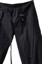 画像をギャラリービューアに読み込む, Y's WRAP WAIST PANTS ARMY-DETAIL / BACK SATIN VULCANIZATION COTTON (BLACK)