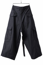 画像をギャラリービューアに読み込む, Y's WRAP WAIST PANTS ARMY-DETAIL / BACK SATIN VULCANIZATION COTTON (BLACK)