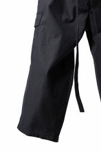 画像をギャラリービューアに読み込む, Y's WRAP WAIST PANTS ARMY-DETAIL / BACK SATIN VULCANIZATION COTTON (BLACK)