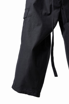 画像をギャラリービューアに読み込む, Y's WRAP WAIST PANTS ARMY-DETAIL / BACK SATIN VULCANIZATION COTTON (BLACK)