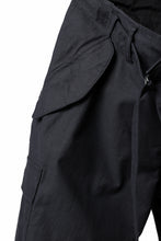 画像をギャラリービューアに読み込む, Y's WRAP WAIST PANTS ARMY-DETAIL / BACK SATIN VULCANIZATION COTTON (BLACK)