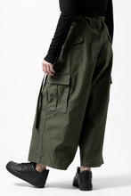 画像をギャラリービューアに読み込む, Y's WRAP WAIST PANTS ARMY-DETAIL / BACK SATIN VULCANIZATION COTTON (KHAKI)
