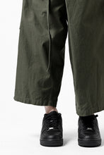 画像をギャラリービューアに読み込む, Y's WRAP WAIST PANTS ARMY-DETAIL / BACK SATIN VULCANIZATION COTTON (KHAKI)