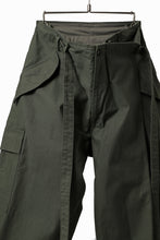 画像をギャラリービューアに読み込む, Y's WRAP WAIST PANTS ARMY-DETAIL / BACK SATIN VULCANIZATION COTTON (KHAKI)