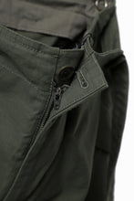 画像をギャラリービューアに読み込む, Y's WRAP WAIST PANTS ARMY-DETAIL / BACK SATIN VULCANIZATION COTTON (KHAKI)
