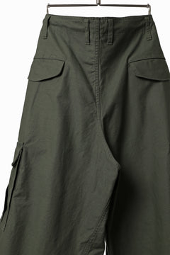 画像をギャラリービューアに読み込む, Y's WRAP WAIST PANTS ARMY-DETAIL / BACK SATIN VULCANIZATION COTTON (KHAKI)