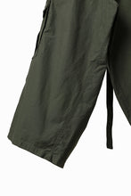 画像をギャラリービューアに読み込む, Y's WRAP WAIST PANTS ARMY-DETAIL / BACK SATIN VULCANIZATION COTTON (KHAKI)