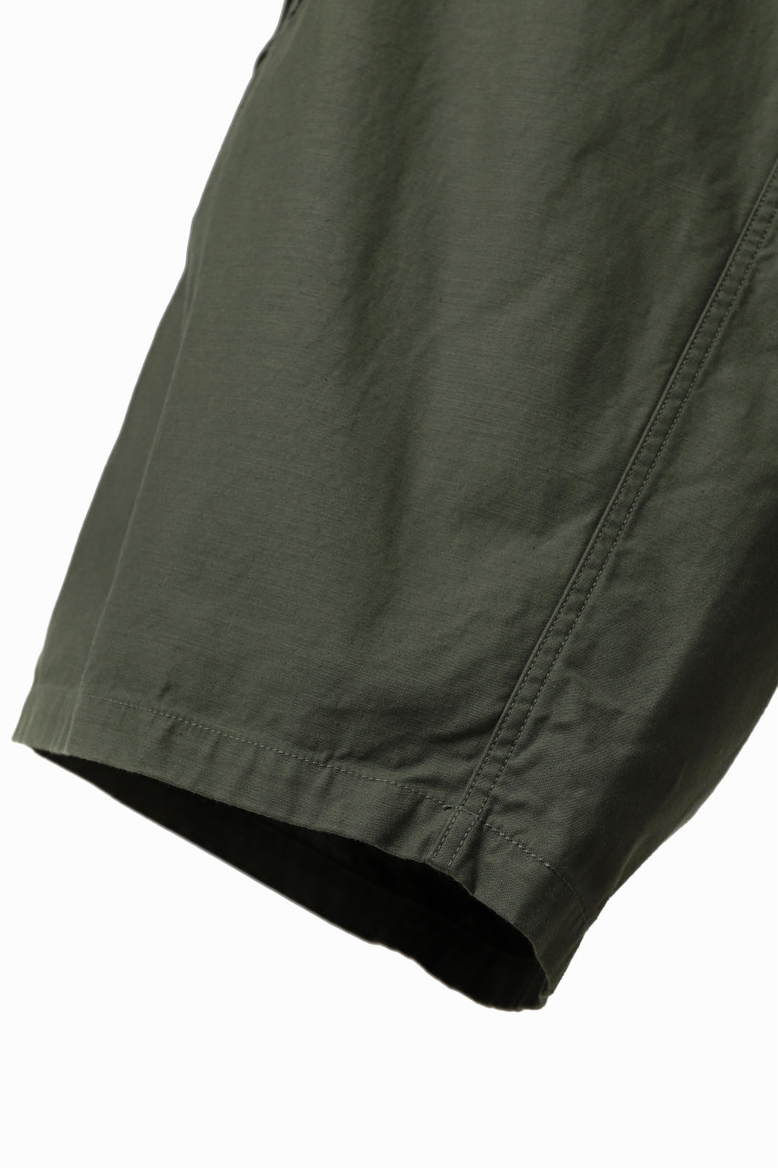 画像をギャラリービューアに読み込む, Y's WRAP WAIST PANTS ARMY-DETAIL / BACK SATIN VULCANIZATION COTTON (KHAKI)
