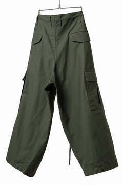 画像をギャラリービューアに読み込む, Y's WRAP WAIST PANTS ARMY-DETAIL / BACK SATIN VULCANIZATION COTTON (KHAKI)
