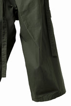 画像をギャラリービューアに読み込む, Y's WRAP WAIST PANTS ARMY-DETAIL / BACK SATIN VULCANIZATION COTTON (KHAKI)