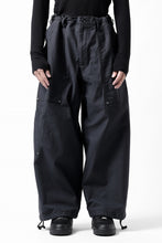画像をギャラリービューアに読み込む, Y's WIDE STRAIGHT PANTS WORKER-DETAIL / BACK SATIN VULCANIZATION COTTON (BLACK)