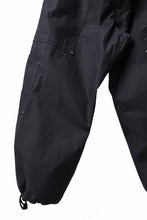 画像をギャラリービューアに読み込む, Y's WIDE STRAIGHT PANTS WORKER-DETAIL / BACK SATIN VULCANIZATION COTTON (BLACK)