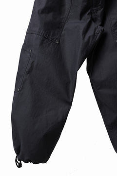 画像をギャラリービューアに読み込む, Y's WIDE STRAIGHT PANTS WORKER-DETAIL / BACK SATIN VULCANIZATION COTTON (BLACK)
