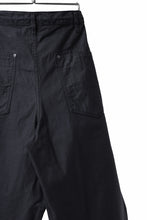 画像をギャラリービューアに読み込む, Y&#39;s WIDE STRAIGHT PANTS WORKER-DETAIL / BACK SATIN VULCANIZATION COTTON (BLACK)