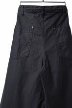 画像をギャラリービューアに読み込む, Y's WIDE STRAIGHT PANTS WORKER-DETAIL / BACK SATIN VULCANIZATION COTTON (BLACK)