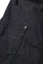 画像をギャラリービューアに読み込む, Y's WIDE STRAIGHT PANTS WORKER-DETAIL / BACK SATIN VULCANIZATION COTTON (BLACK)