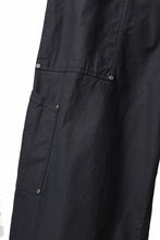 画像をギャラリービューアに読み込む, Y's WIDE STRAIGHT PANTS WORKER-DETAIL / BACK SATIN VULCANIZATION COTTON (BLACK)