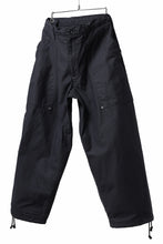 画像をギャラリービューアに読み込む, Y's WIDE STRAIGHT PANTS WORKER-DETAIL / BACK SATIN VULCANIZATION COTTON (BLACK)