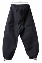 画像をギャラリービューアに読み込む, Y's WIDE STRAIGHT PANTS WORKER-DETAIL / BACK SATIN VULCANIZATION COTTON (BLACK)