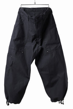 画像をギャラリービューアに読み込む, Y's WIDE STRAIGHT PANTS WORKER-DETAIL / BACK SATIN VULCANIZATION COTTON (BLACK)