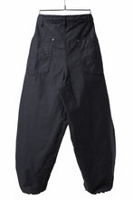 画像をギャラリービューアに読み込む, Y's WIDE STRAIGHT PANTS WORKER-DETAIL / BACK SATIN VULCANIZATION COTTON (BLACK)