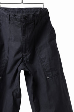 画像をギャラリービューアに読み込む, Y's WIDE STRAIGHT PANTS WORKER-DETAIL / BACK SATIN VULCANIZATION COTTON (BLACK)