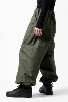 画像をギャラリービューアに読み込む, Y's WIDE STRAIGHT PANTS WORKER-DETAIL / BACK SATIN VULCANIZATION COTTON (KHAKI)