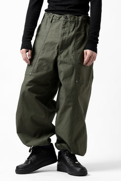 画像をギャラリービューアに読み込む, Y's WIDE STRAIGHT PANTS WORKER-DETAIL / BACK SATIN VULCANIZATION COTTON (KHAKI)