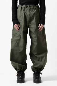 画像をギャラリービューアに読み込む, Y's WIDE STRAIGHT PANTS WORKER-DETAIL / BACK SATIN VULCANIZATION COTTON (KHAKI)
