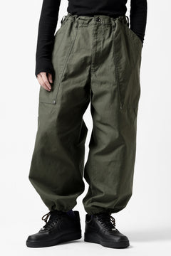 画像をギャラリービューアに読み込む, Y's WIDE STRAIGHT PANTS WORKER-DETAIL / BACK SATIN VULCANIZATION COTTON (KHAKI)