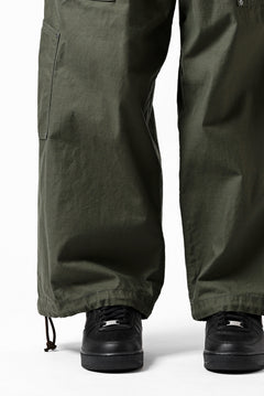 画像をギャラリービューアに読み込む, Y&#39;s WIDE STRAIGHT PANTS WORKER-DETAIL / BACK SATIN VULCANIZATION COTTON (KHAKI)