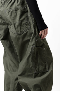 画像をギャラリービューアに読み込む, Y's WIDE STRAIGHT PANTS WORKER-DETAIL / BACK SATIN VULCANIZATION COTTON (KHAKI)