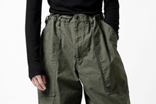 画像をギャラリービューアに読み込む, Y's WIDE STRAIGHT PANTS WORKER-DETAIL / BACK SATIN VULCANIZATION COTTON (KHAKI)