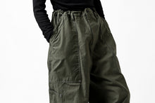 画像をギャラリービューアに読み込む, Y's WIDE STRAIGHT PANTS WORKER-DETAIL / BACK SATIN VULCANIZATION COTTON (KHAKI)