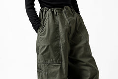 画像をギャラリービューアに読み込む, Y's WIDE STRAIGHT PANTS WORKER-DETAIL / BACK SATIN VULCANIZATION COTTON (KHAKI)