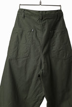画像をギャラリービューアに読み込む, Y's WIDE STRAIGHT PANTS WORKER-DETAIL / BACK SATIN VULCANIZATION COTTON (KHAKI)