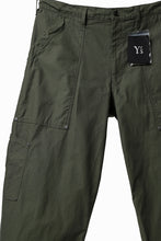 画像をギャラリービューアに読み込む, Y&#39;s WIDE STRAIGHT PANTS WORKER-DETAIL / BACK SATIN VULCANIZATION COTTON (KHAKI)