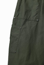 画像をギャラリービューアに読み込む, Y's WIDE STRAIGHT PANTS WORKER-DETAIL / BACK SATIN VULCANIZATION COTTON (KHAKI)