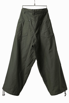 画像をギャラリービューアに読み込む, Y's WIDE STRAIGHT PANTS WORKER-DETAIL / BACK SATIN VULCANIZATION COTTON (KHAKI)