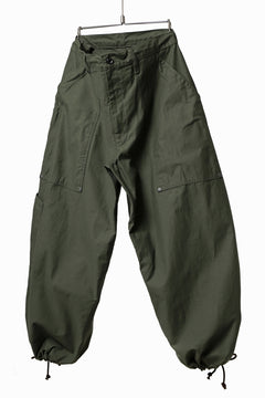 画像をギャラリービューアに読み込む, Y&#39;s WIDE STRAIGHT PANTS WORKER-DETAIL / BACK SATIN VULCANIZATION COTTON (KHAKI)