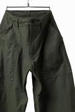 画像をギャラリービューアに読み込む, Y's WIDE STRAIGHT PANTS WORKER-DETAIL / BACK SATIN VULCANIZATION COTTON (KHAKI)