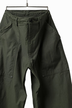 画像をギャラリービューアに読み込む, Y's WIDE STRAIGHT PANTS WORKER-DETAIL / BACK SATIN VULCANIZATION COTTON (KHAKI)