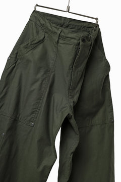 画像をギャラリービューアに読み込む, Y's WIDE STRAIGHT PANTS WORKER-DETAIL / BACK SATIN VULCANIZATION COTTON (KHAKI)