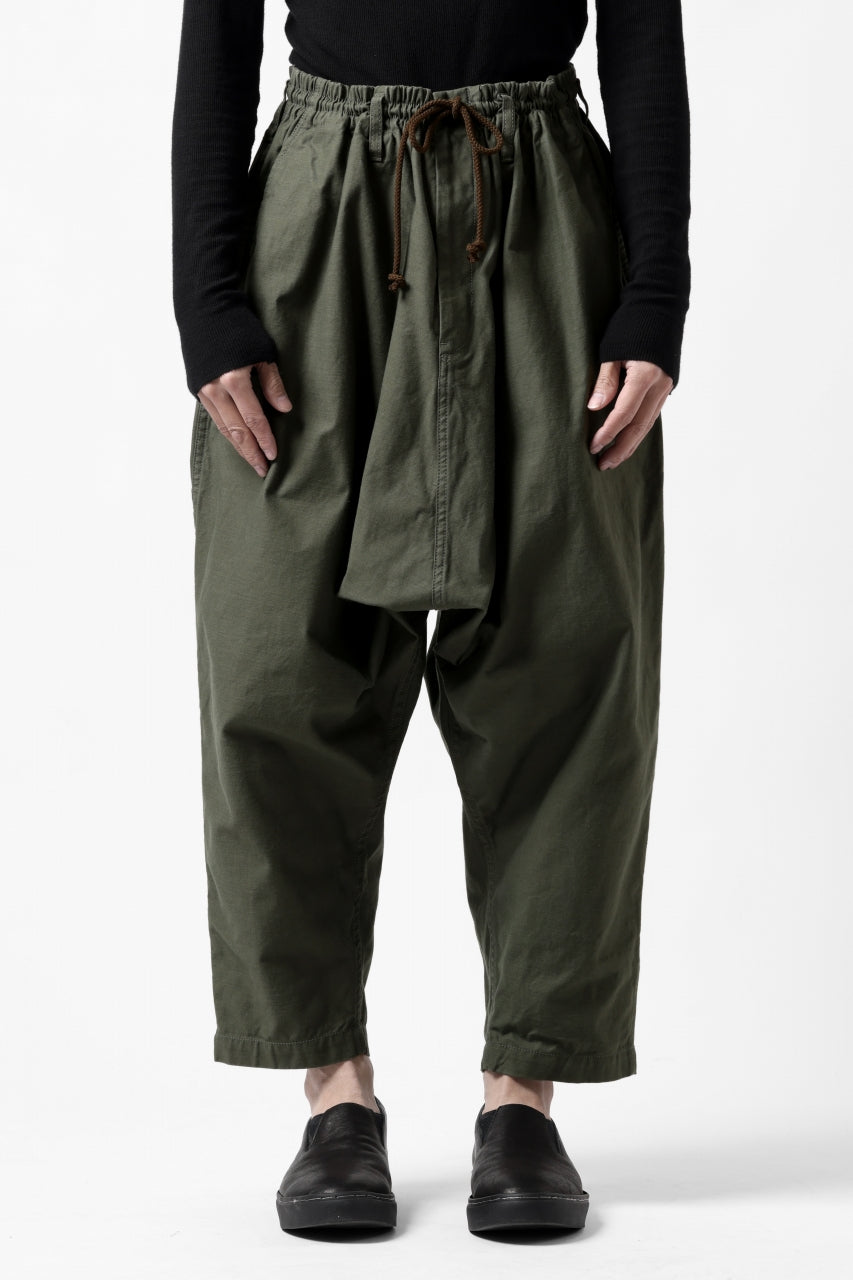 Load image into Gallery viewer, Y's MULTI POCKETS SAROUEL PANTS / BACK SATIN VULCANIZATION COTTON (KHAKI)